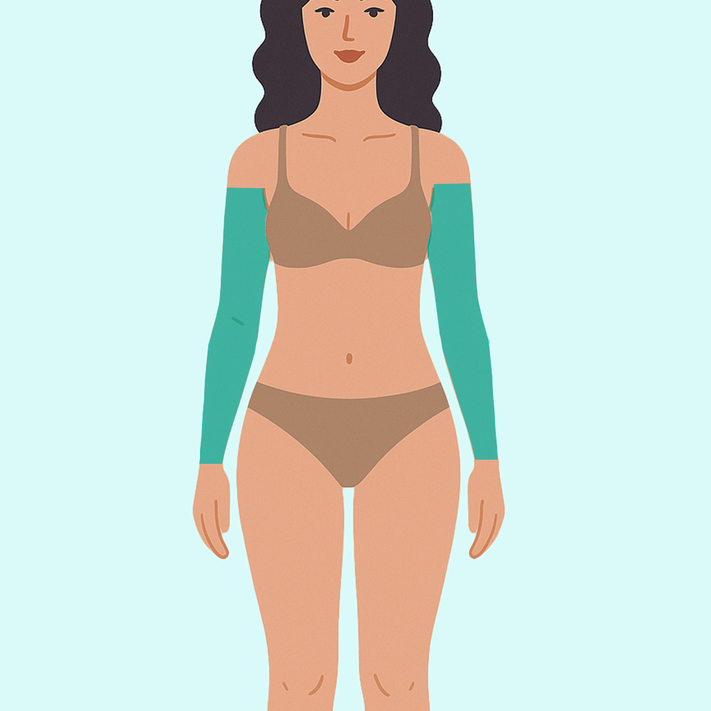 braços inteiros feminino